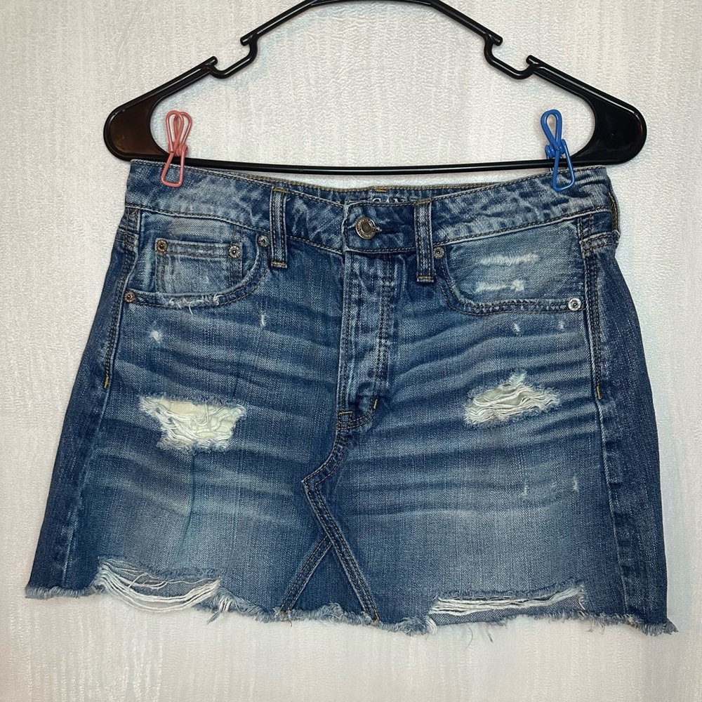 American Eagle Skirt - high rise fest mini- jean skirt- Size 6